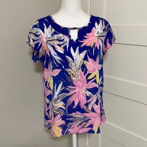 EUC Skies Are Blue Flo Keyhole Neckline Blouse